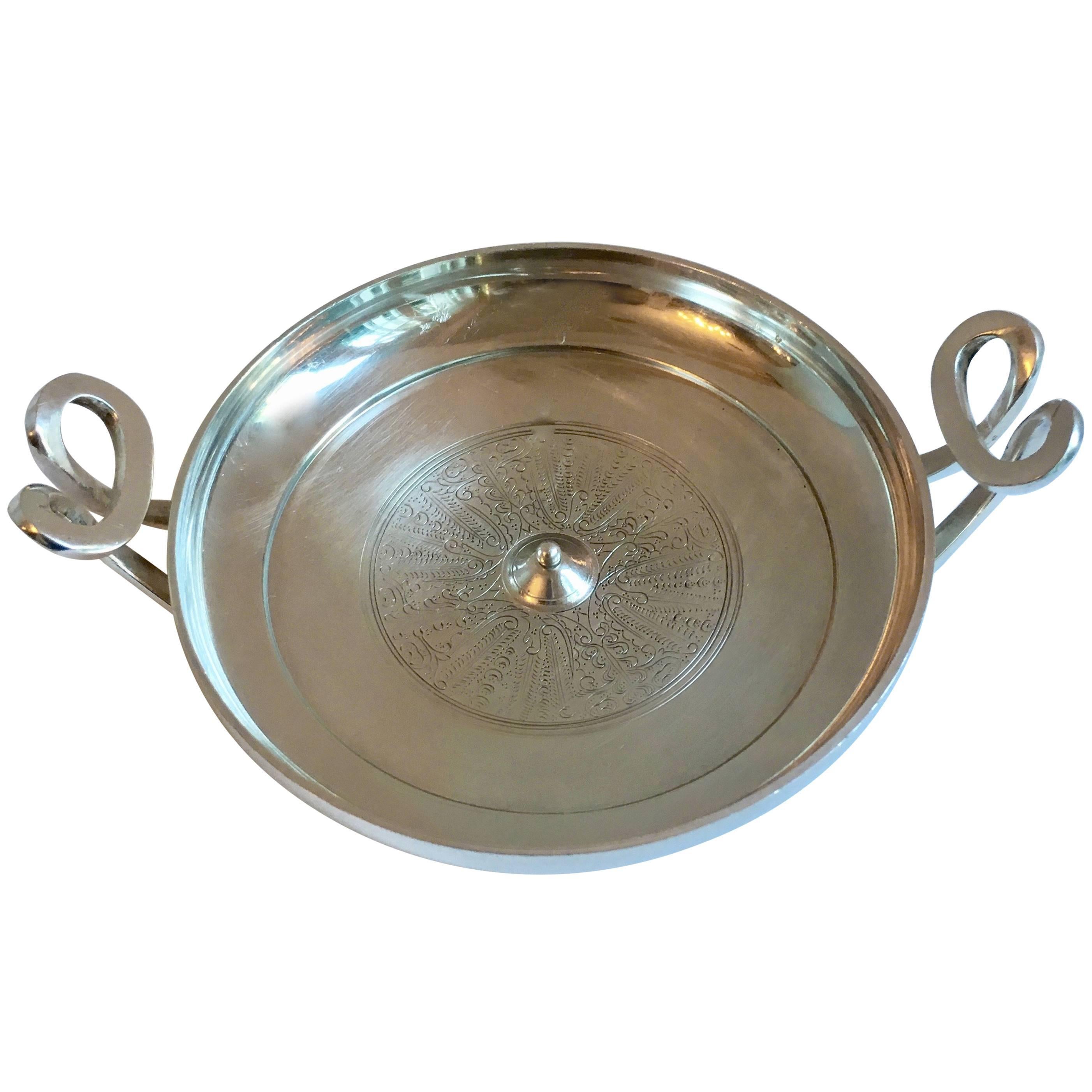 Silver Plate Greek Kylix Bowl