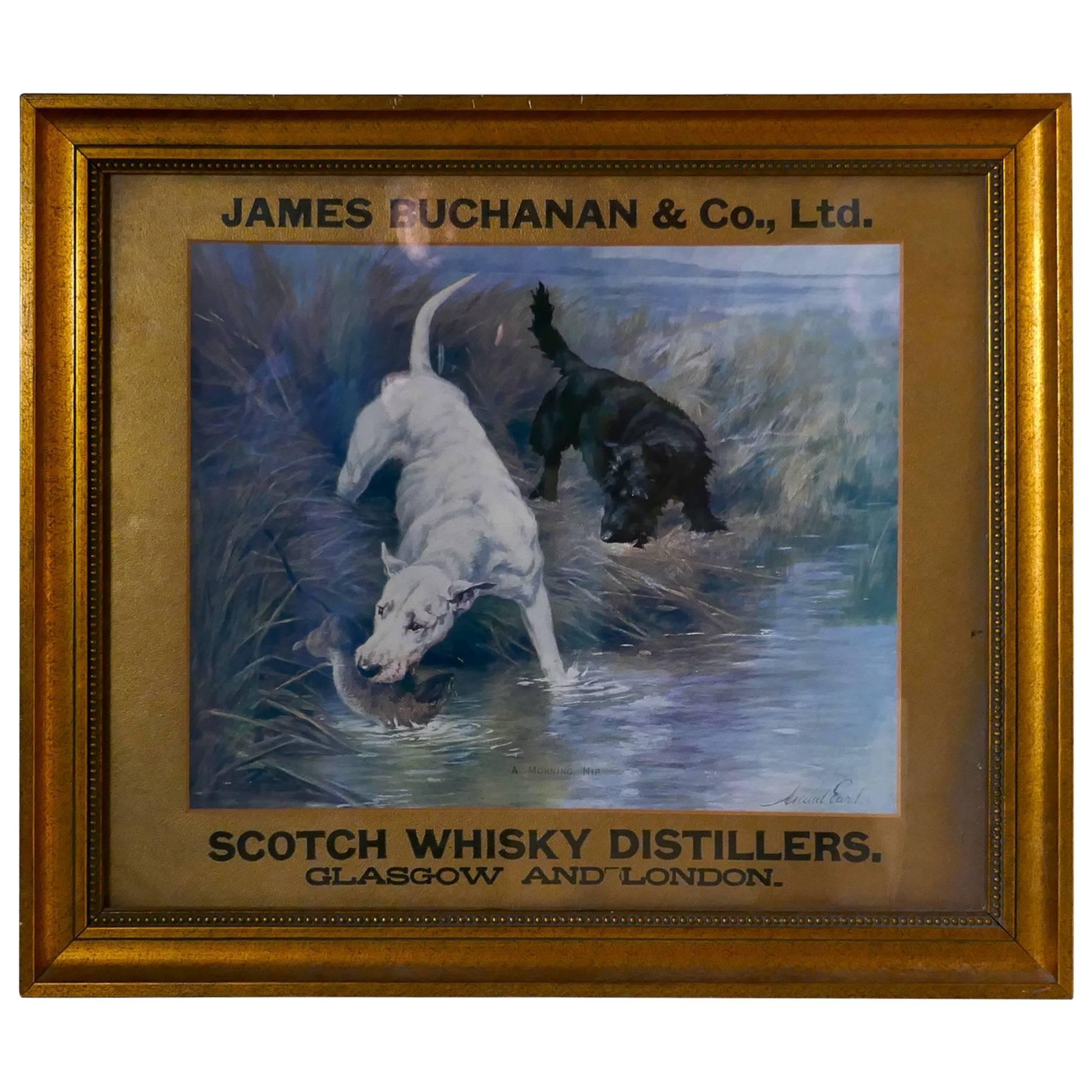 Morning Nip, Original Framed Advertising Print for Buchanan’s Whisky
