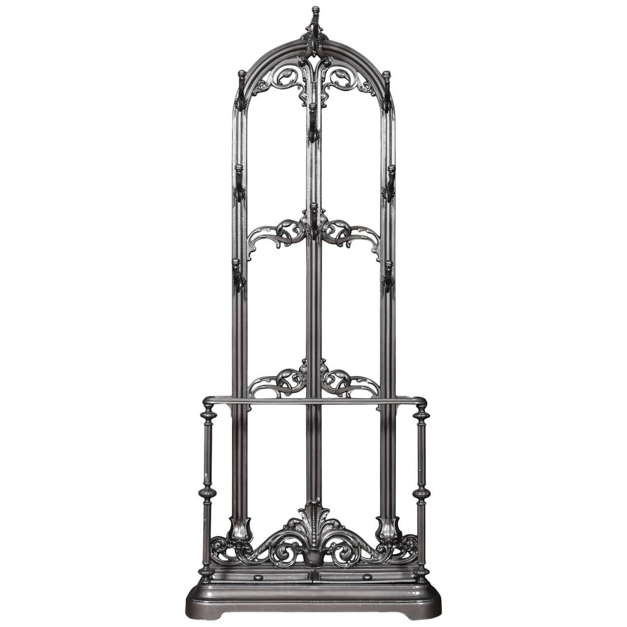 Coalbrookdale Style Cast Iron Hall Stand