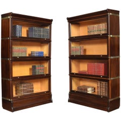 Pair of Mahogany Globe Wernicke Four Section Bookcases