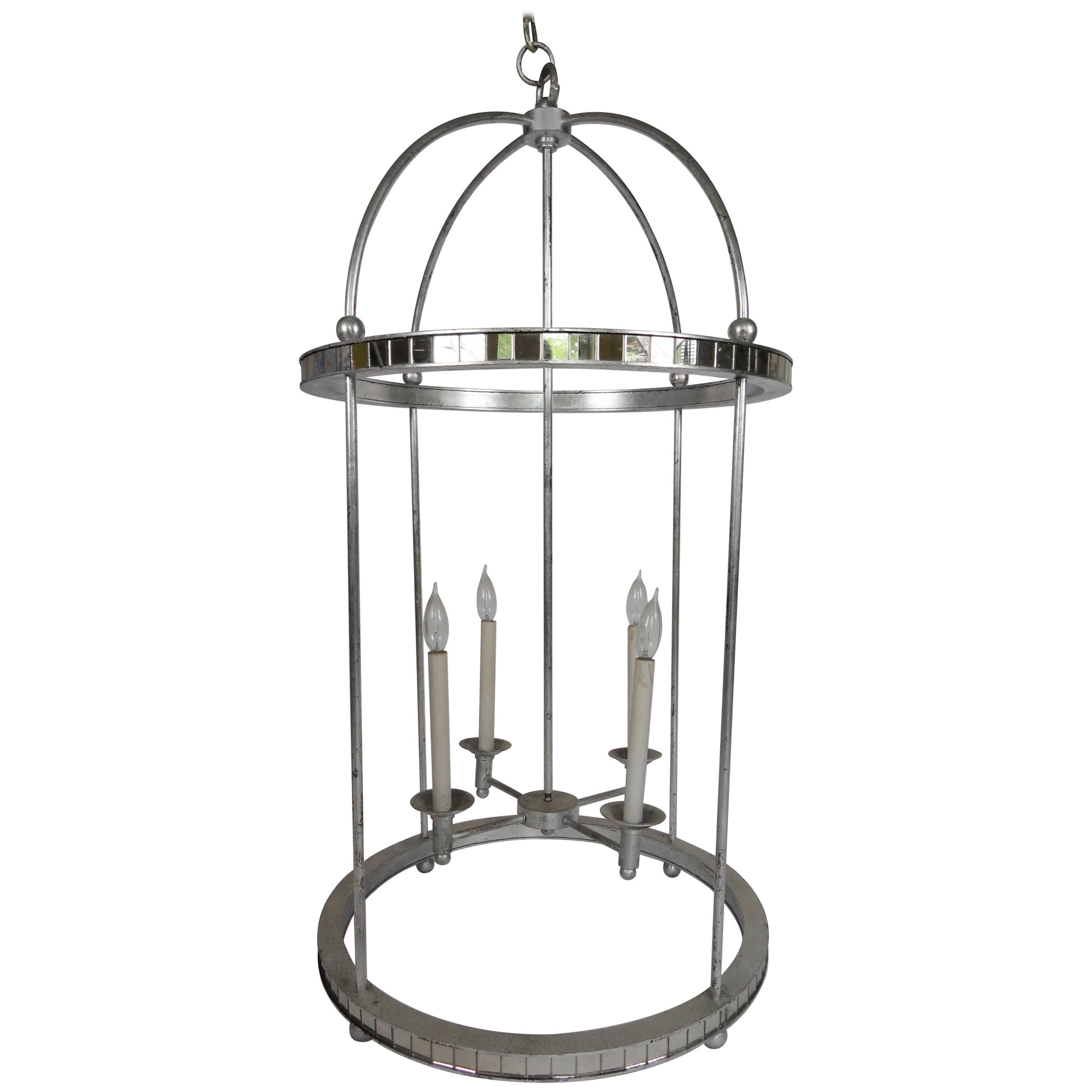 Mirrored Birdcage Chandelier For Sale