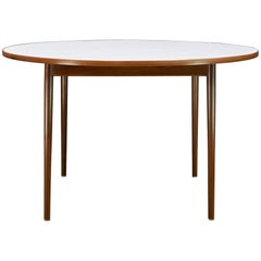 1950s Milo Baughman for Thayer Coggin Pencil Leg Walnut Foyere Entryway Table