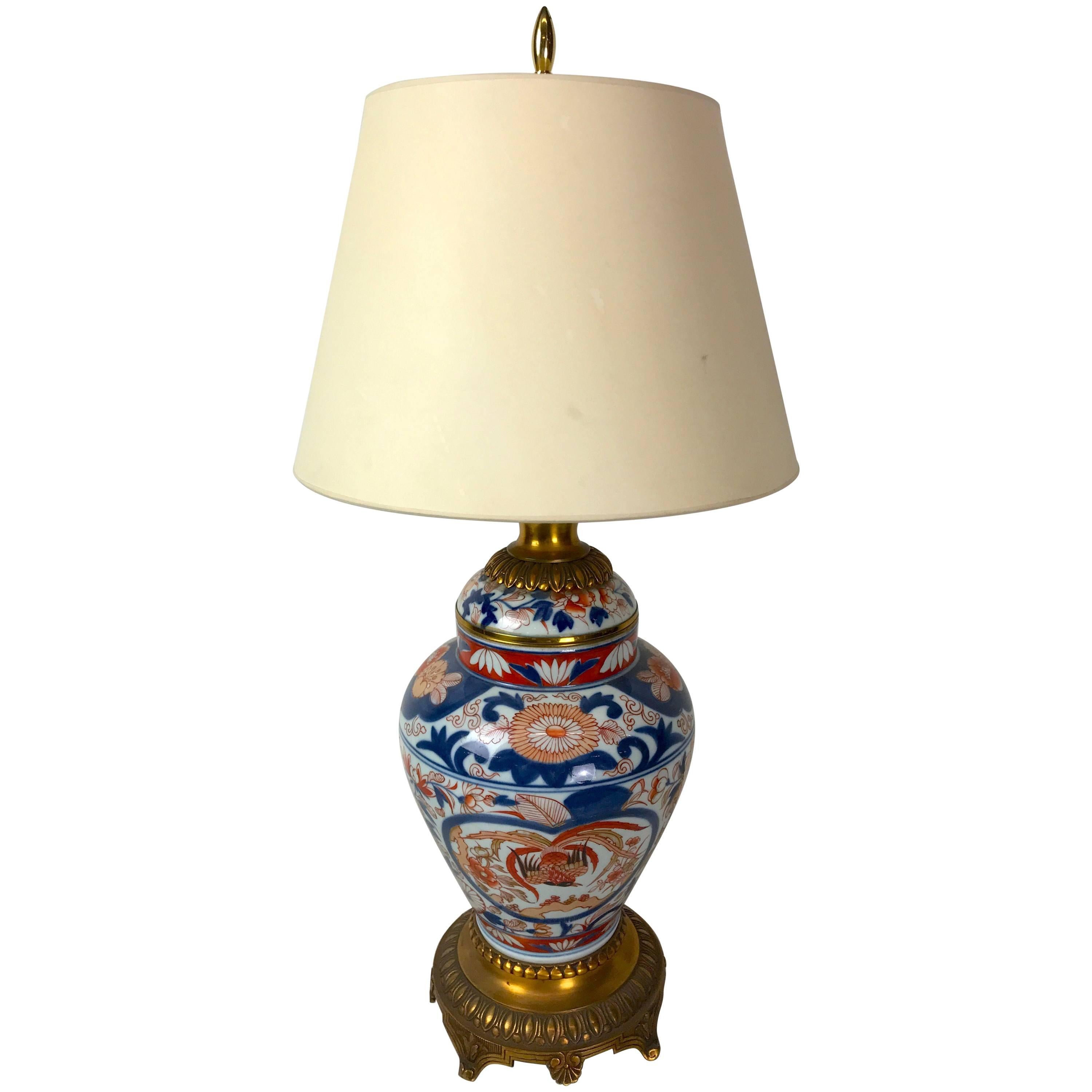 Ormolu-Mounted Imari Ginger Jar, Now as a Lamp For Sale