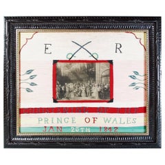 Christening of the Prince of Wales Woolwork Picture,  Dated 1842