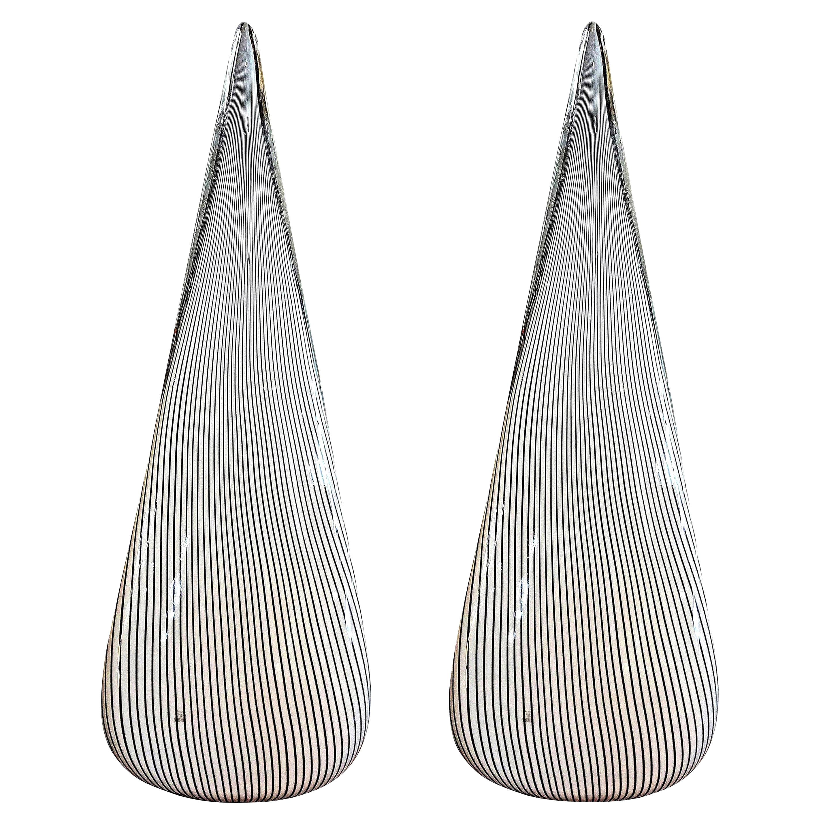 Pair of Murano Glass Lamps by Vetri