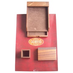 Agresti, Blotter and Desk Set, Four Pieces in Elm Wood