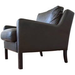 Danish Leather Lounge Chair, 1960s