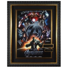 Marvel Avengers Complete Cast Autographed Poster Framed Memorabilia Display