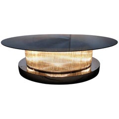 Monumental Italian Crystal Bars Coffee Table FINAL CLEARANCE SALE