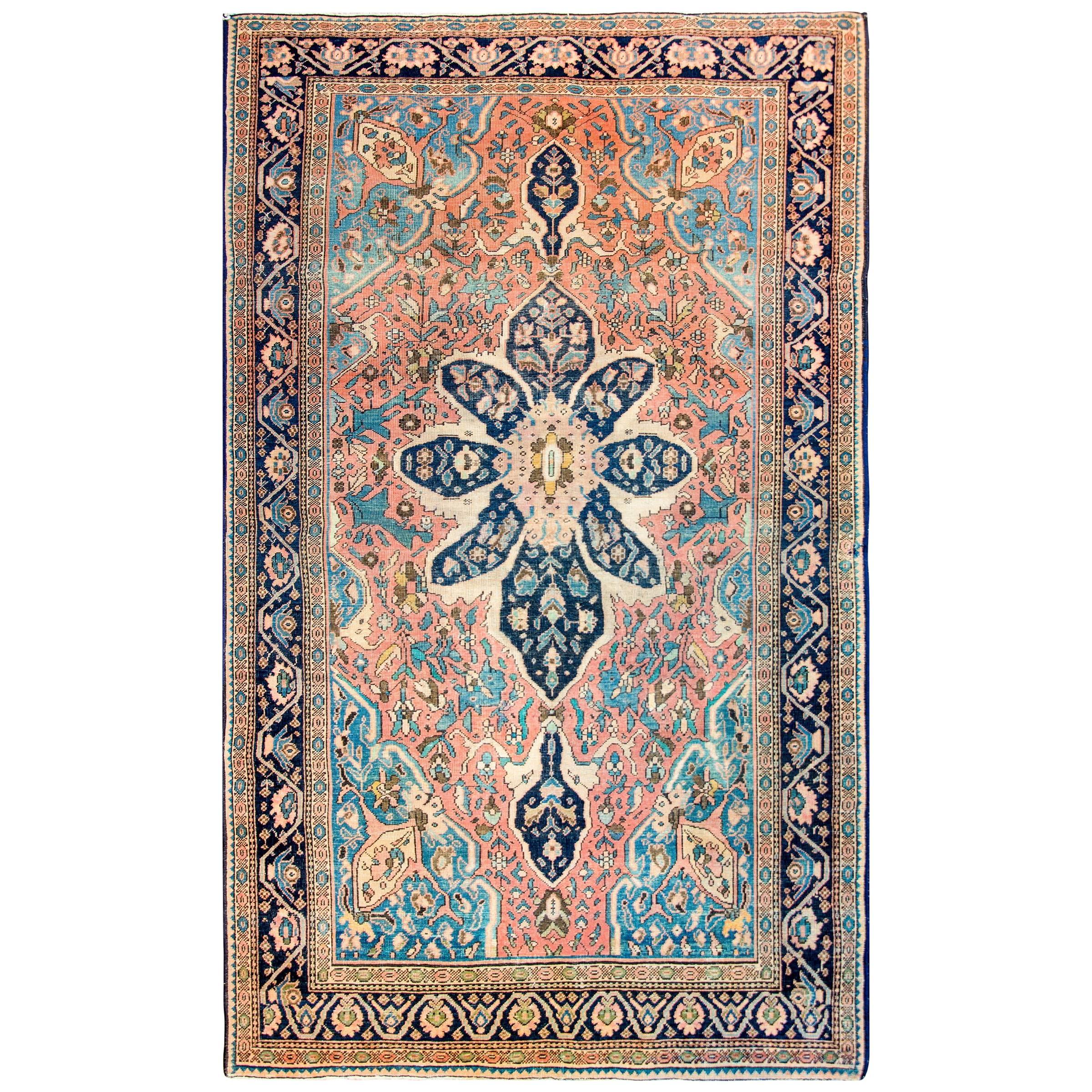 Magnifique tapis Sarouk Farahan de la fin du 19ème siècle