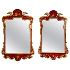 Superb Pair of 19th Century English Chinoiserie Mirrors