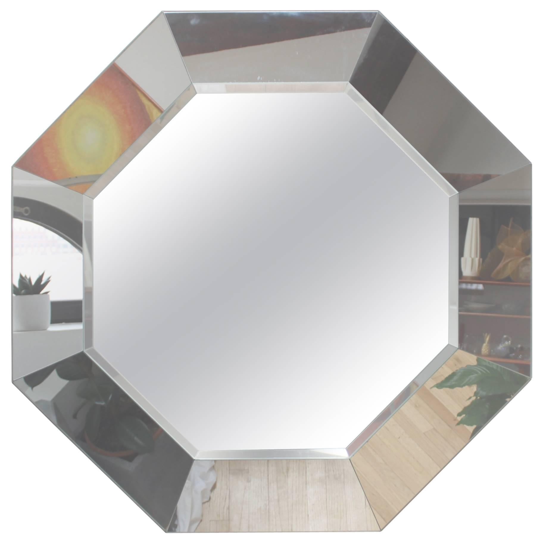 1970s Octagonal Mirror by Gampel-Stoll