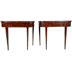 Pair of George III Mahogany Games Tables