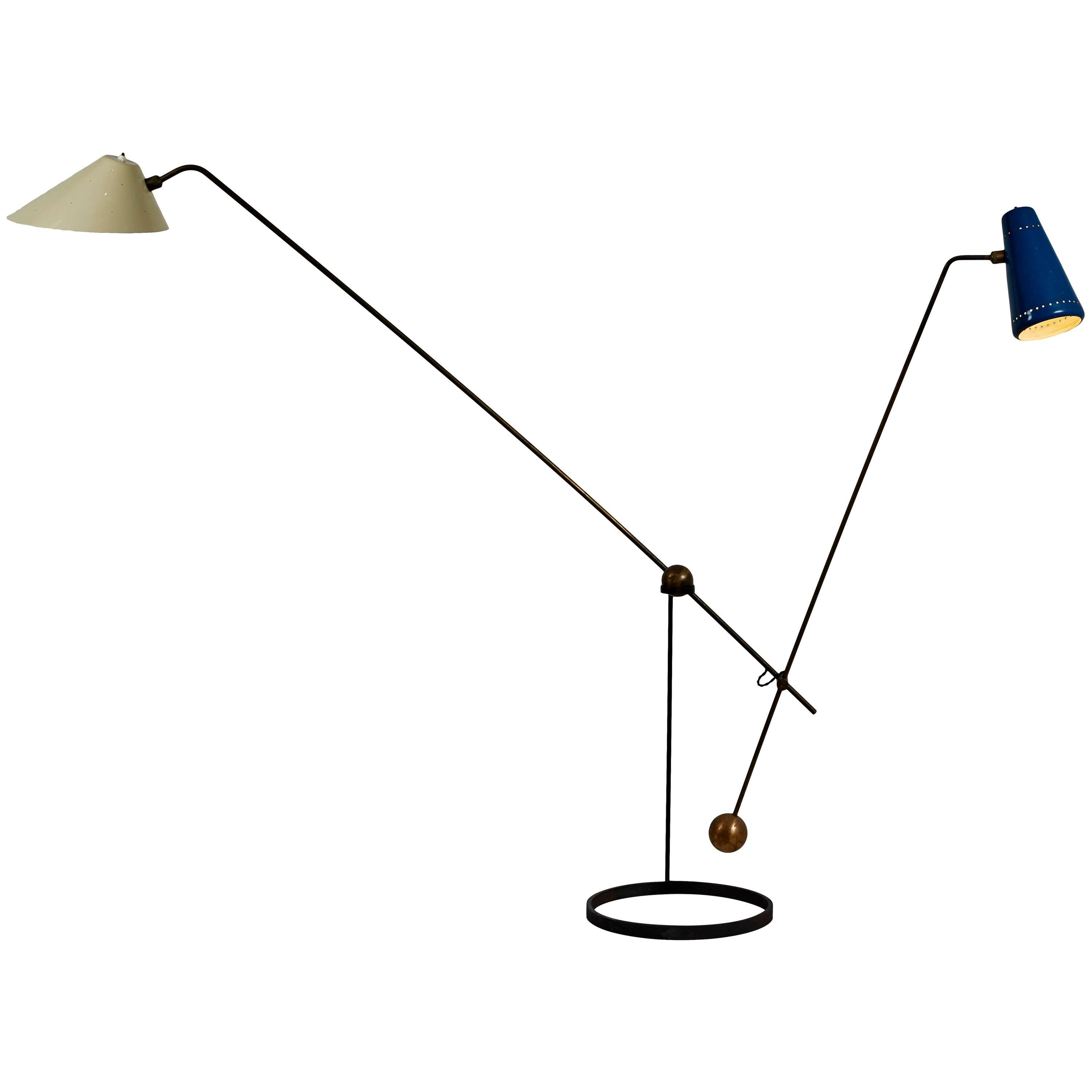 Equilibrium Double Branch Floor Lamp by Pierre Gauriche for Disderot