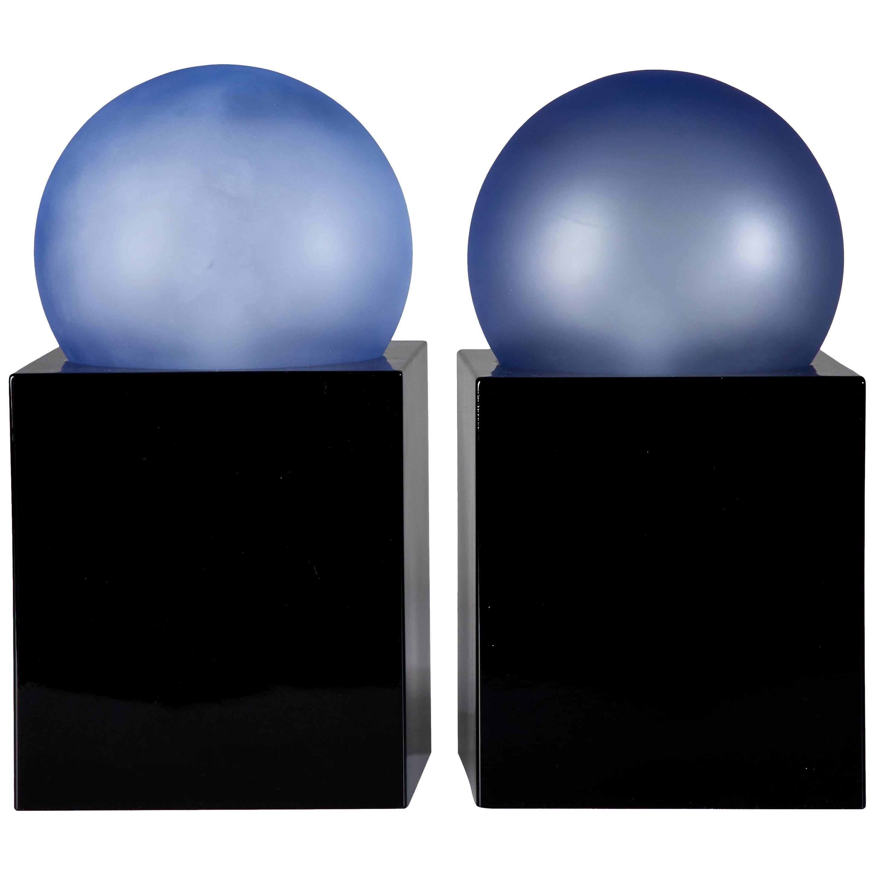 Pair of "Alba" Table Lamps by Ettore Sotsass for Enel