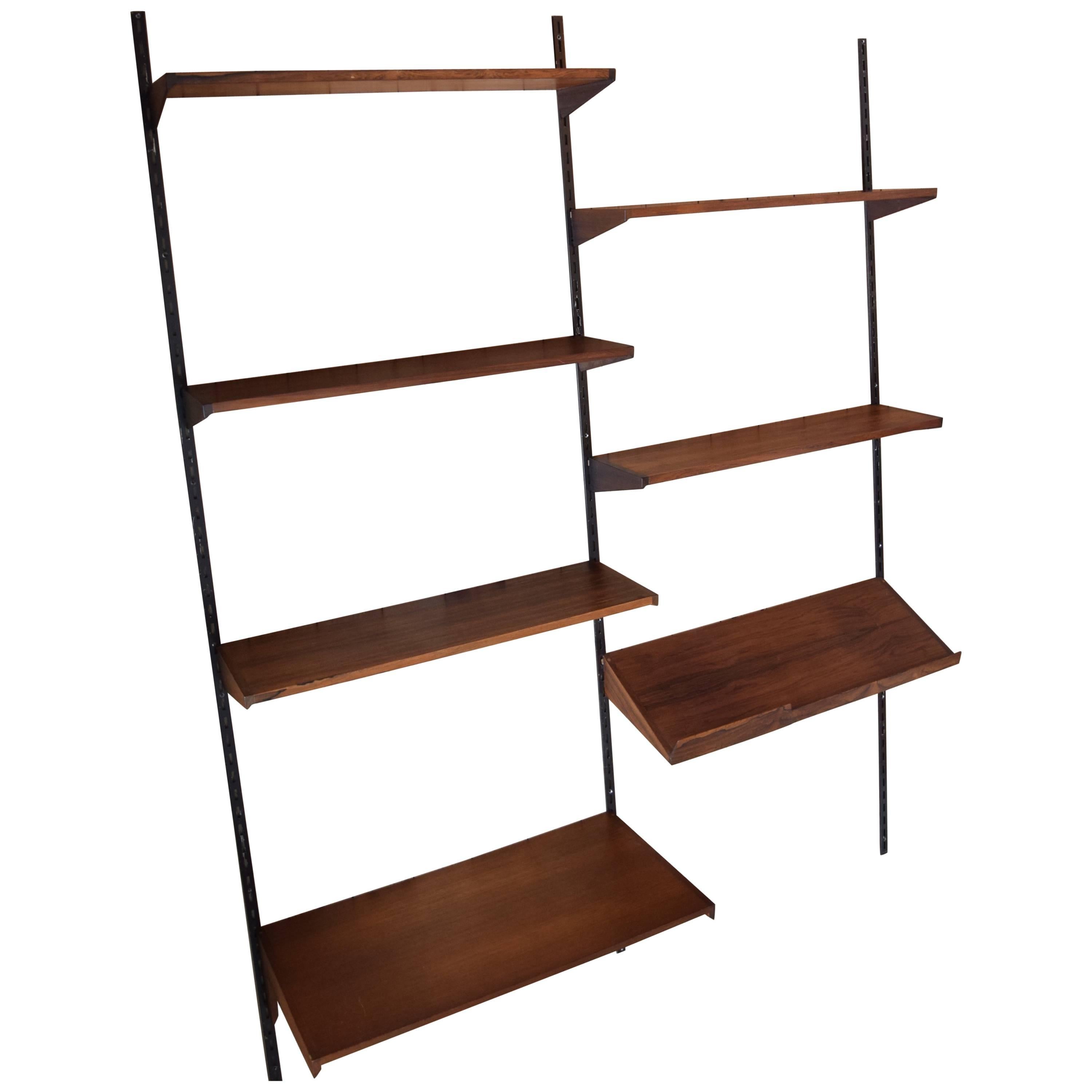 Danish Midcentury Rosewood Shelving System by Kai Kristiansen, 1960s For Sale