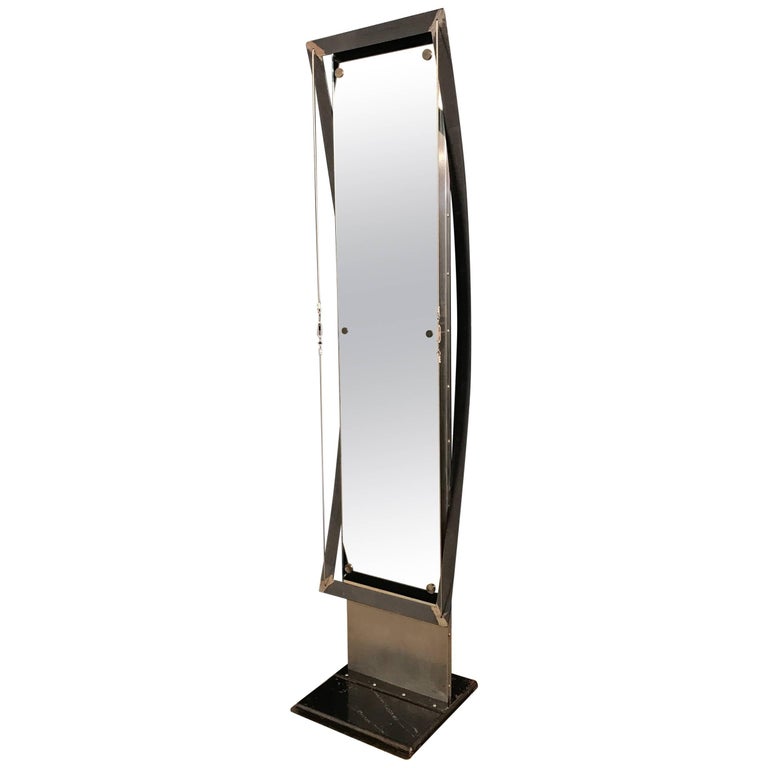 Steel Mirror on Wheels For Sale at 1stdibs