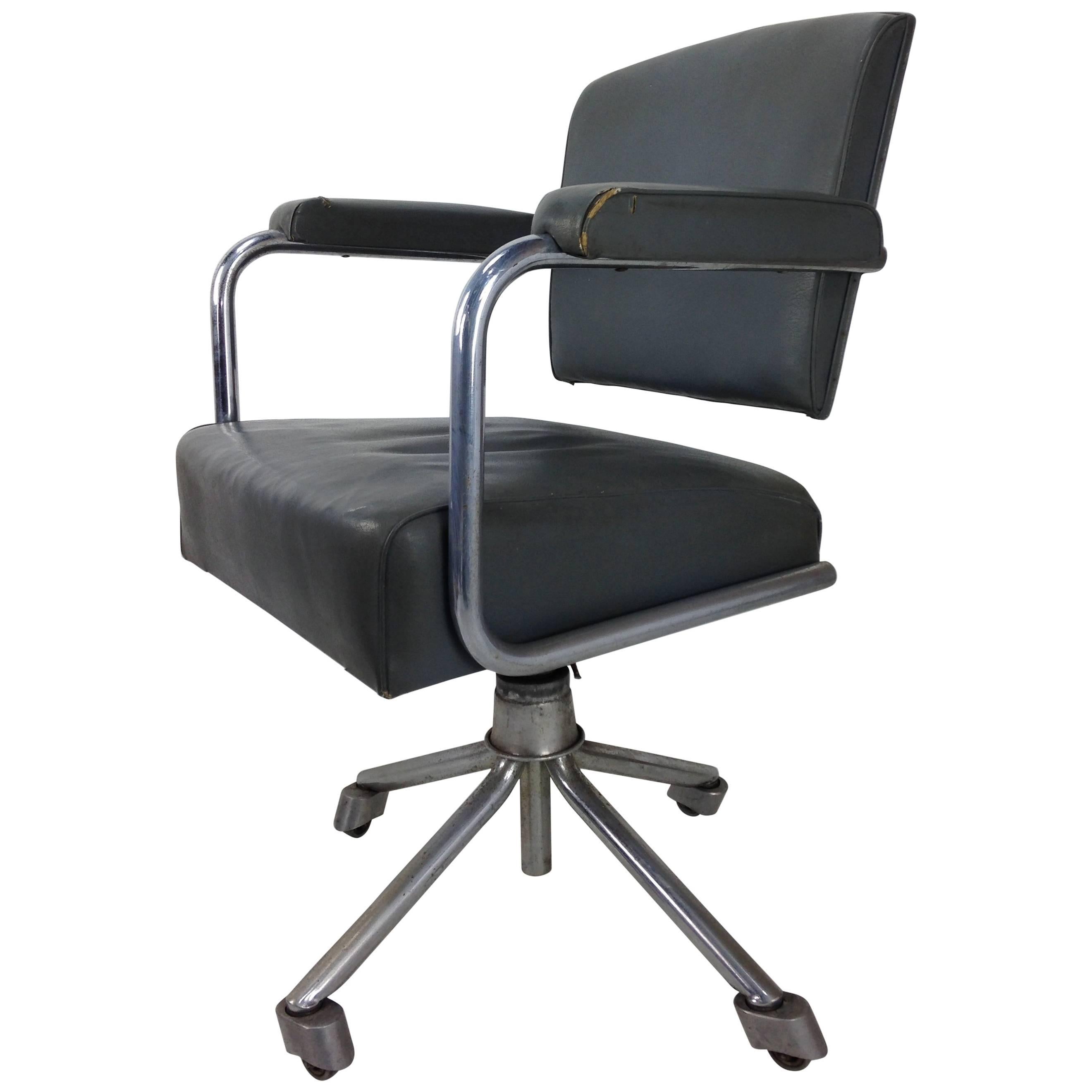 French Design and Bauhaus Style Office and Swivel Armchair