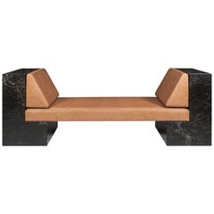 Contemporary INI Daybed in Caesarstone and Leather
