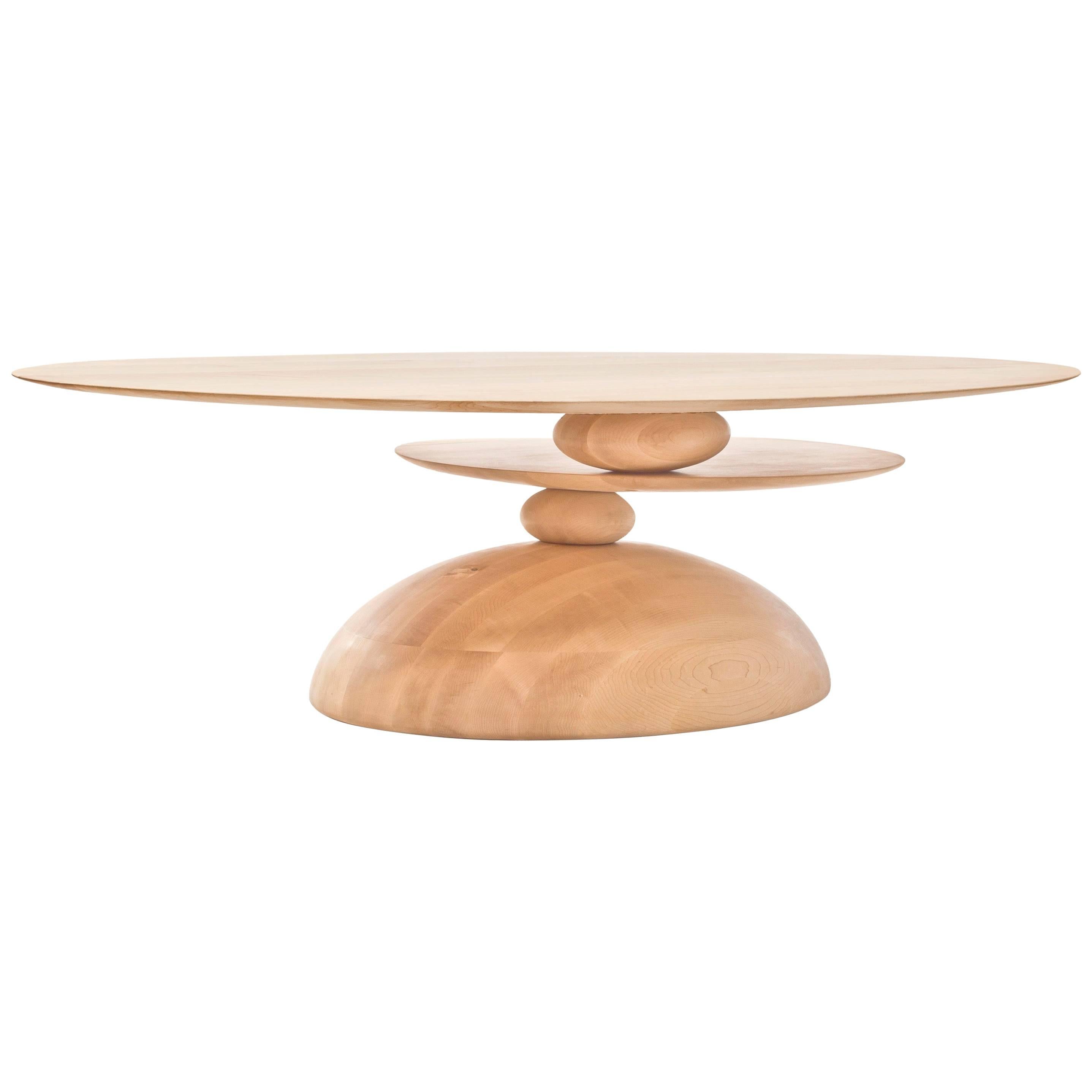 Cairn Coffee Table in Oiled Maple by Alvaro Uribe for Wooda For Sale