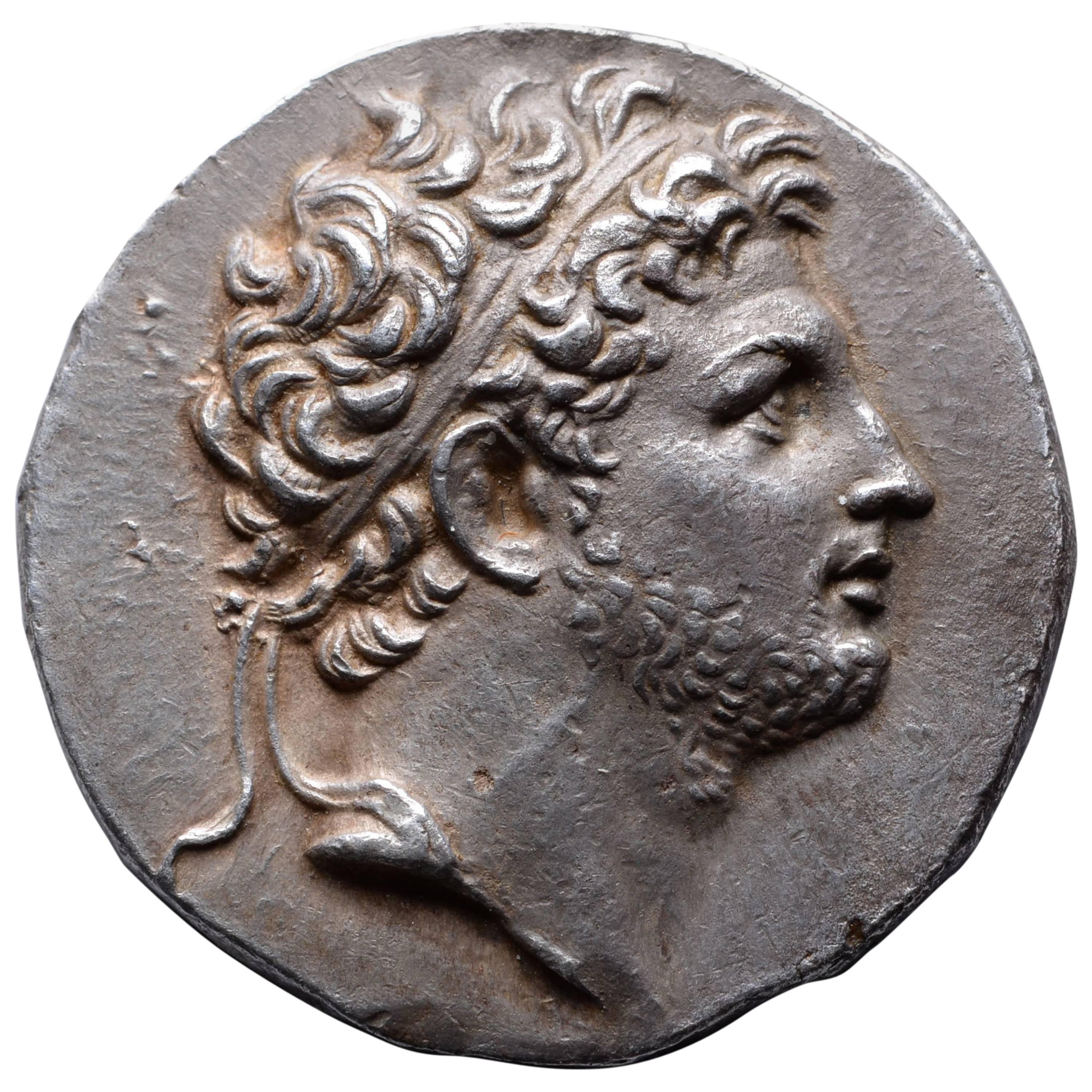 Ancient Greek Silver Hellenistic Tetradrachm Coin of King Perseus, 174 BC