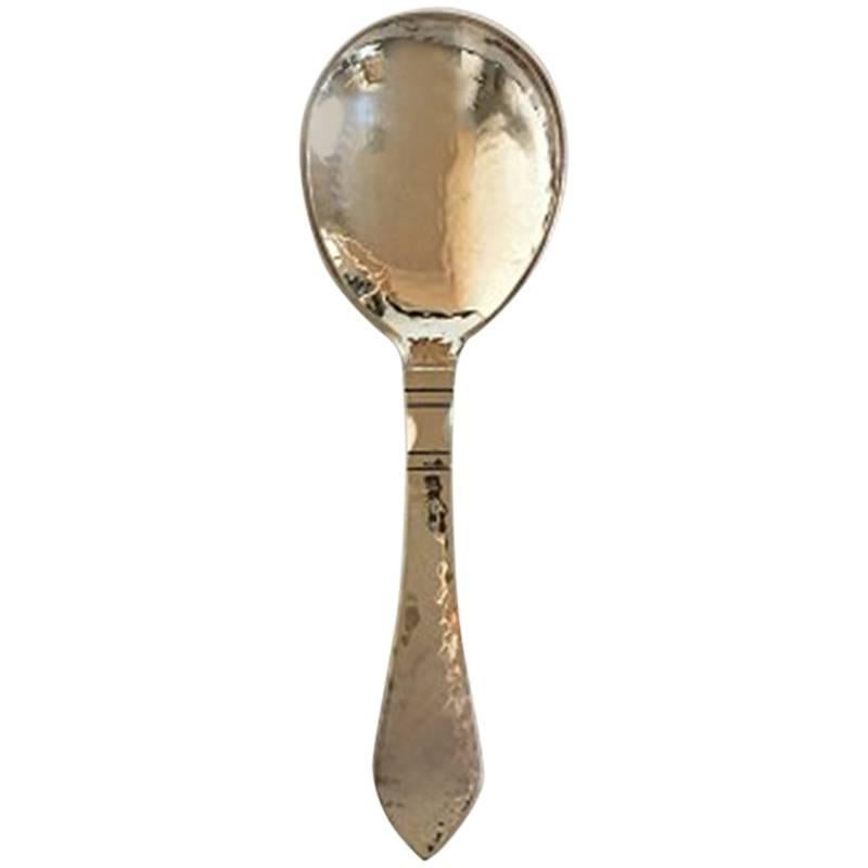 Georg Jensen Continental Sterling Silver Compote Spoon For Sale