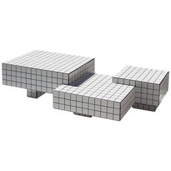 Contemporary TCT I Limited Edition Coffee Table with Tiles, Wood and Black Grout