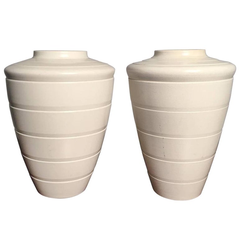 Pair of Keith Murray Tall Vases For Sale at 1stDibs | keith glaze