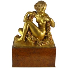 Art Deco gilt bronze figure by Marcel-Andre Bouraine