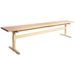 Lilliana Wood Bench in Whitewashed Ash by New York Heartwoods