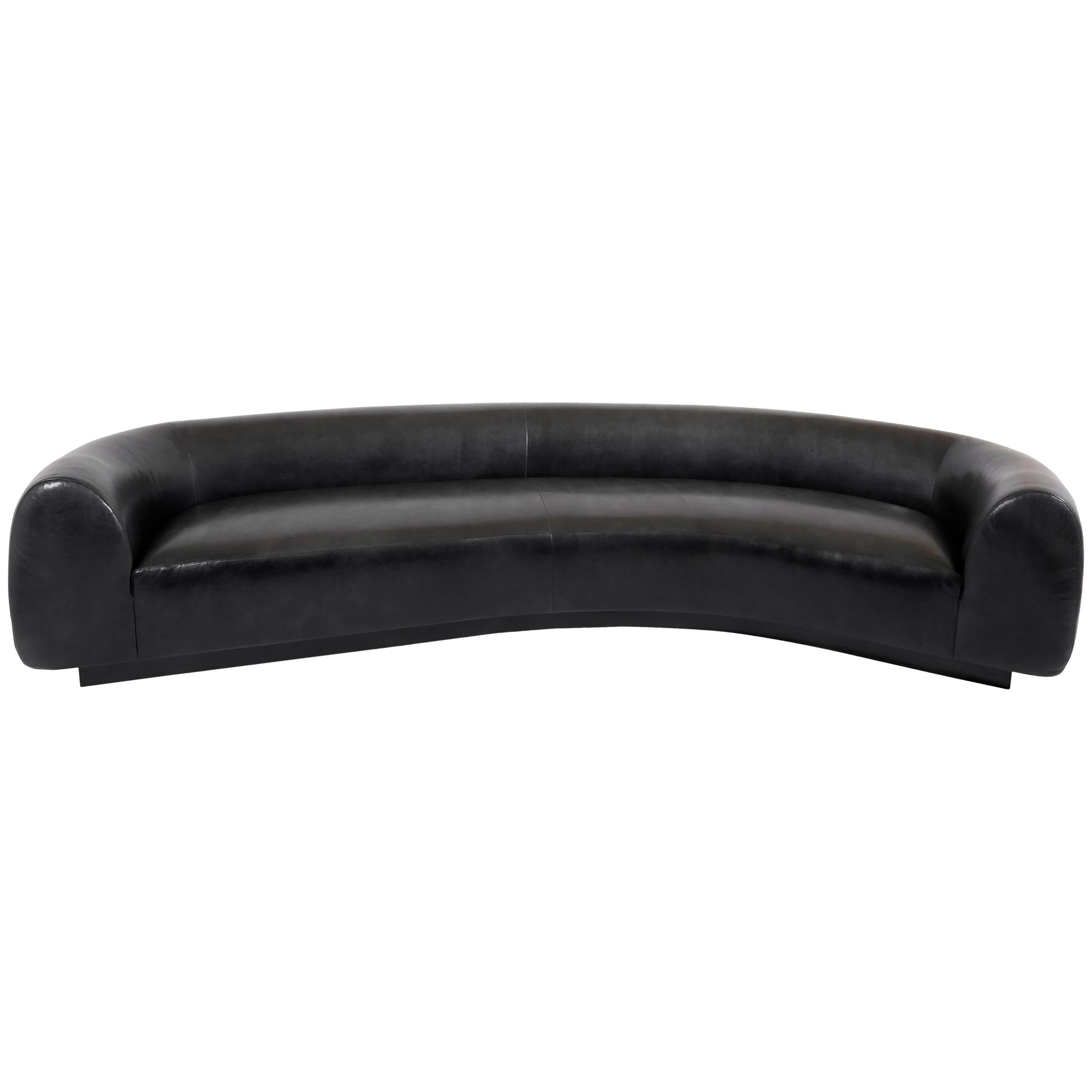 Destino Sofa Black Curved Tight seat
