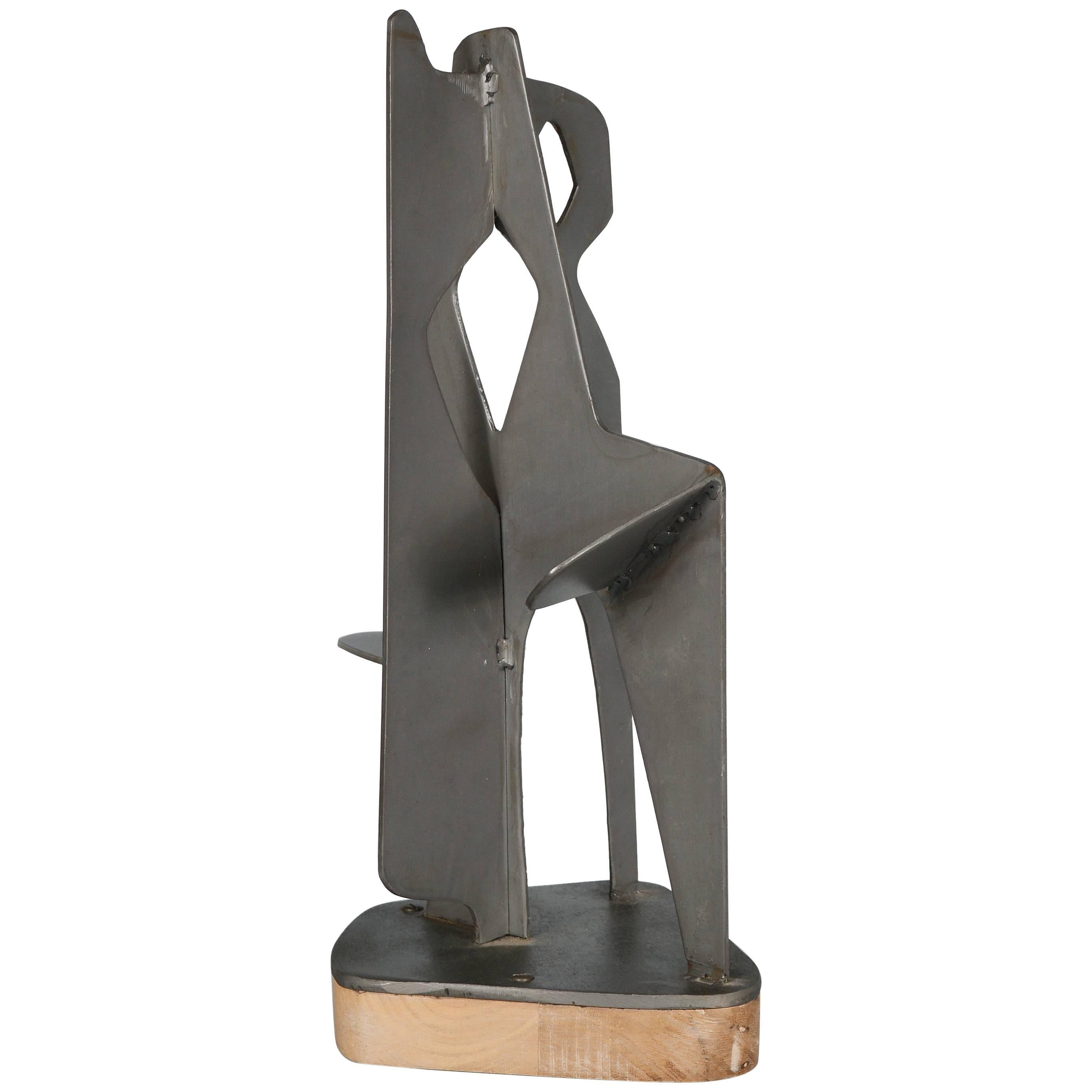 Modernist Abstract Steel Sculpture