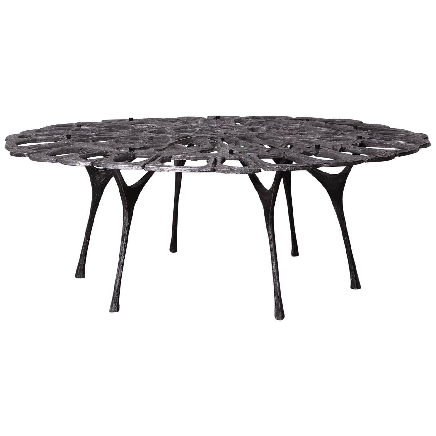 Cast Aluminum Coffee Table by Donald Drumm at 1stDibs