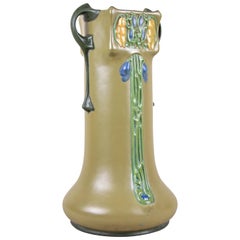 Vase en majolique Art nouveau de Julius Dressler:: Bohème:: vers 1900