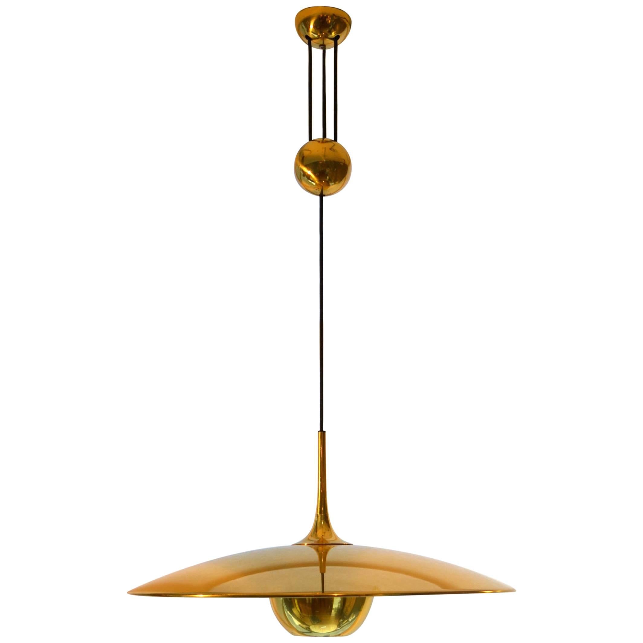 1960s Brass Onos 55 Counterbalance Pendant by Florian Schulz