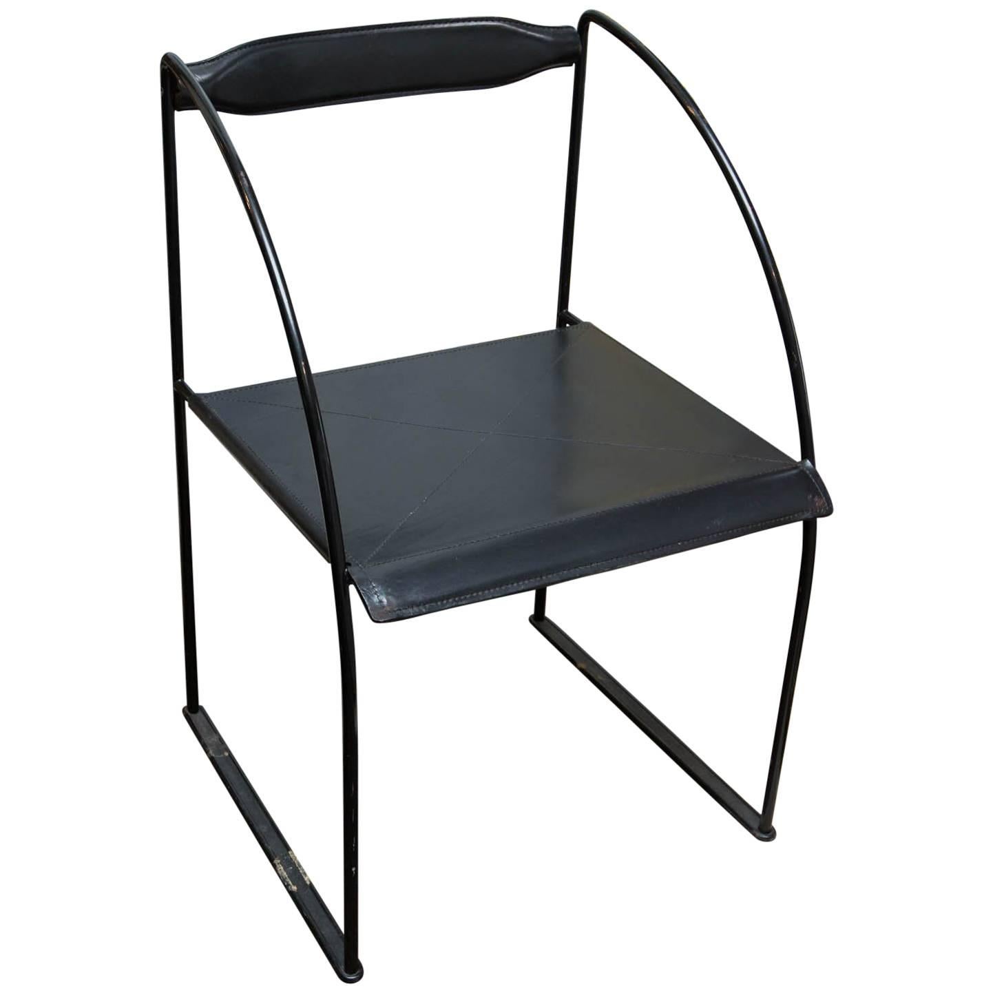 Modern Italian Leather Arm Chair