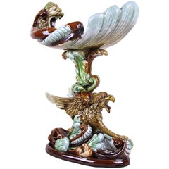 Majolica Centerpiece by Wilhelm Schiller & Son, Bohemia circa 1890