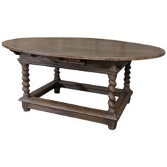 18th Century French Barley Twist Oval Table