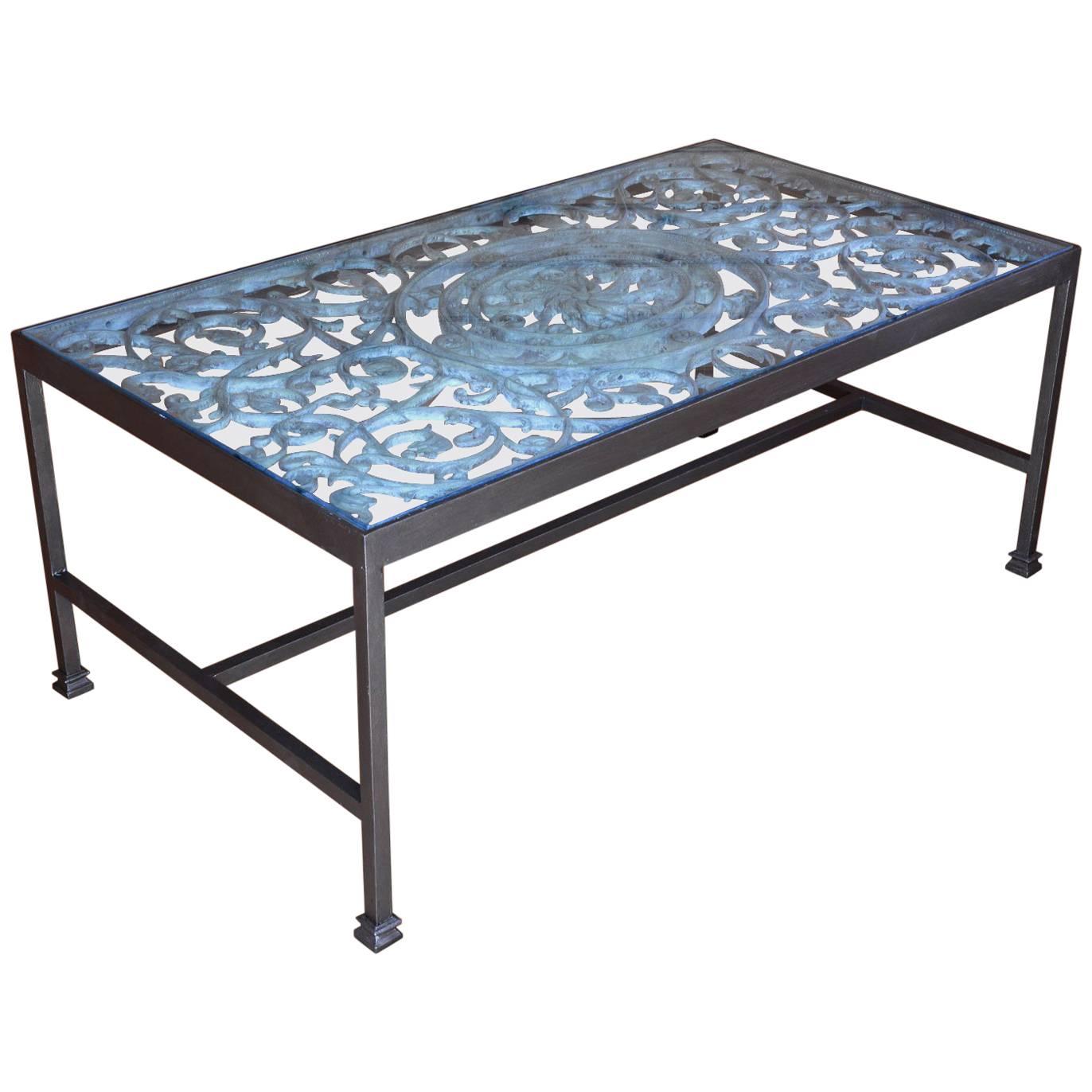 Bronze and Iron Coffee Table