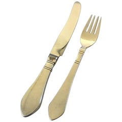 Georg Jensen Sterling Silver Continental Child Knife and Fork