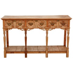 Spanish Baroque Style Pine Console Table or Server