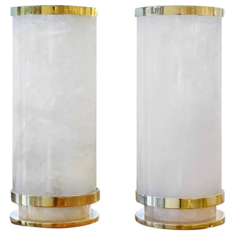 Lampes d'appoint cristal de roche par Phoenix  en vente