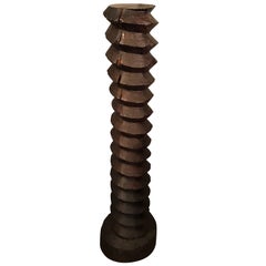 19th Century Oak Wine Press Screw 