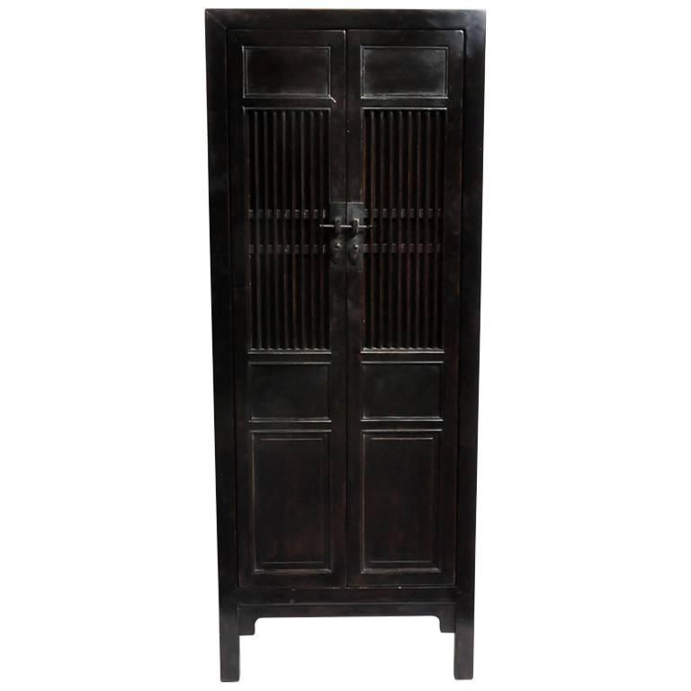 Chinese Spindle Cabinet with Two Shelves
