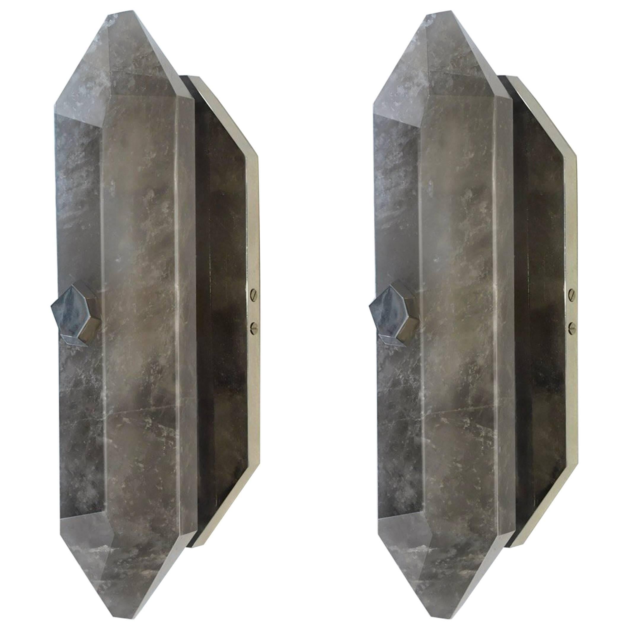 SDF Rock Crystal Quartz Sconces By Phoenix