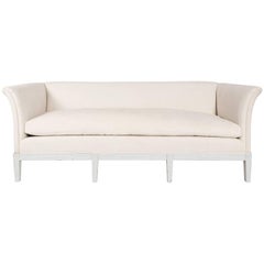 19th Century Gustavian Style Upholstered Down Fill Sofa