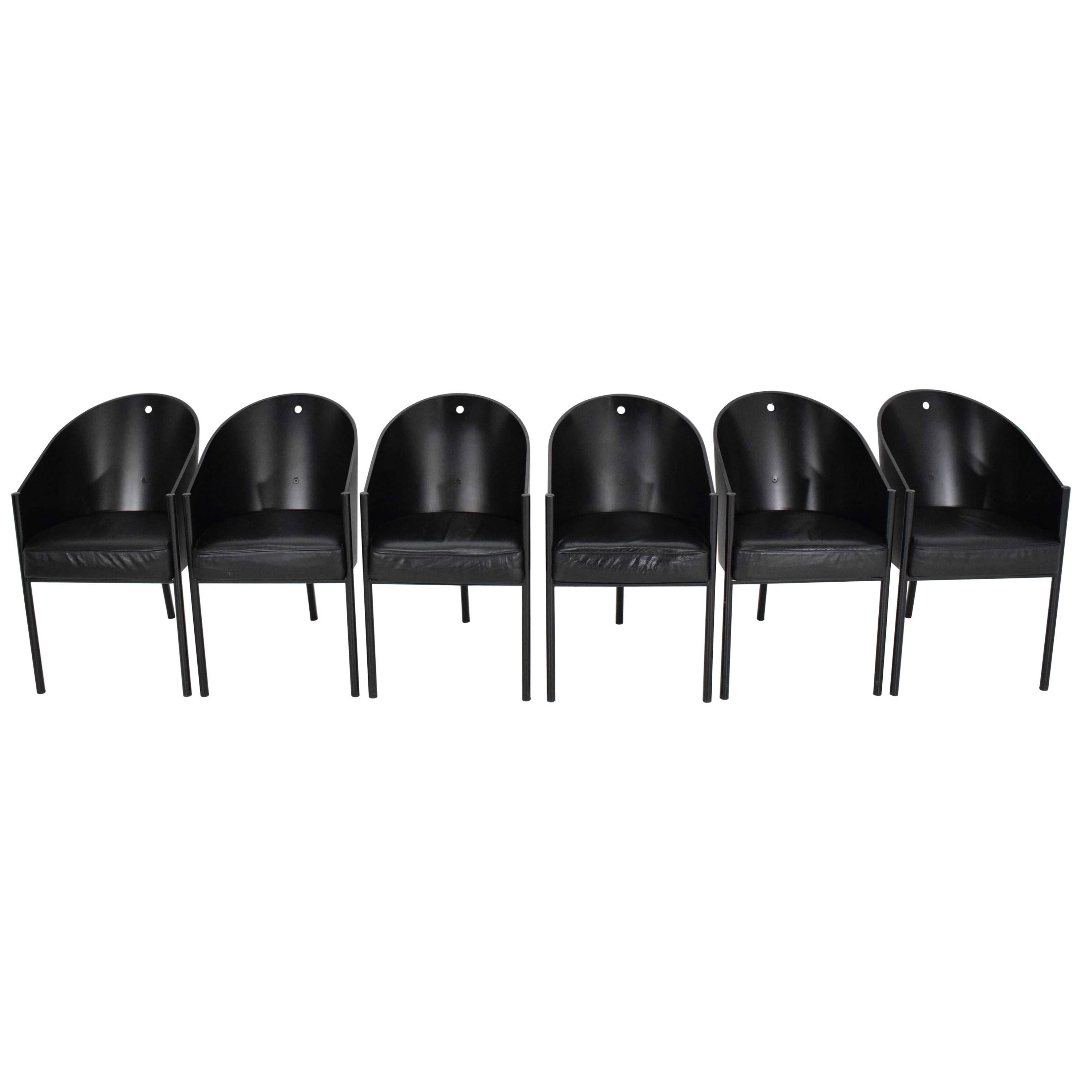 Set of Six Costes Chairs by Philippe Starck for Driade