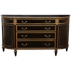 Vintage Neoclassical Ebonized Buffet in the manner of Maison Jansen