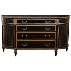 Neoclassical Ebonized Buffet in the manner of Maison Jansen