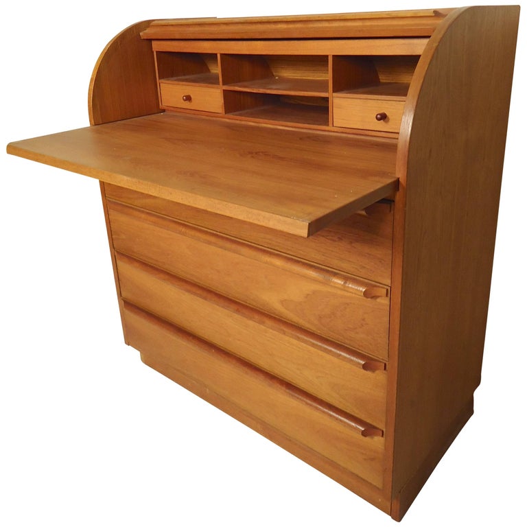 Danish Modern Roll Top Desk For At 1stdibs Danish Modern Roll Top Desk For